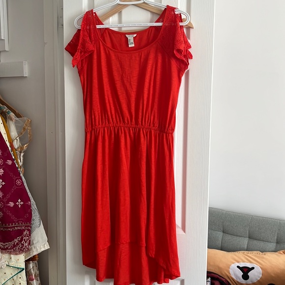 ✨2for15✨ Forever21 reddish orange cotton jersey dress - Picture 1 of 6
